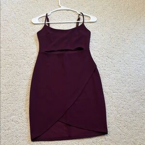 Lulu's Red Asymmetrical Wrap Cocktail Dress
